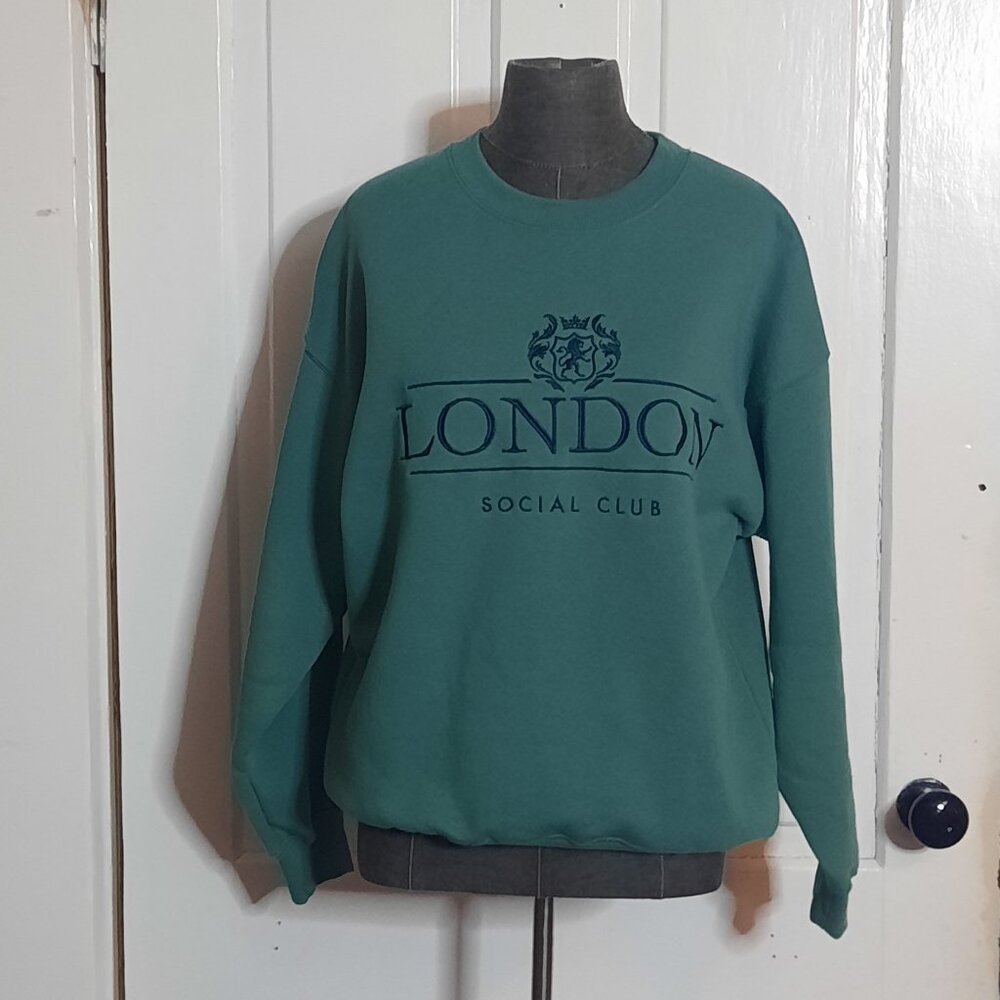 NWT State of Mine LONDON Sage SuperSoft Warm Thick Crewneck Pullover Sweatshirt